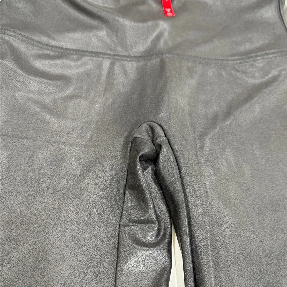 SPANX Black Faux Leather Leggings size Large- **Never worn** - Picture 3 of 5